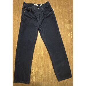 Re/Done Originals Navy High Rise Stovepipe Corduroy Jeans Size 25
